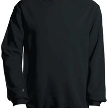 Sudadera algodón cuello redondo Black S