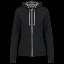 Sudadera capucha mujer Black / Fine Grey Xs