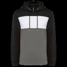 Sudadera tricolor unisex Black / White / Basalt Grey Xs