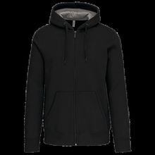 Sudadera capucha y cremallera algodón Black Xs