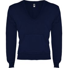 Sudadera con Capucha y Escote V Marino L