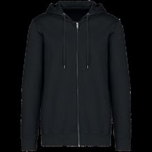 Sudadera organic con cremallera y capucha Washed Black Xxs