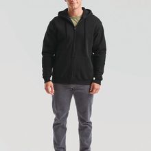 Sudadera básica con cremallera y capucha Black S