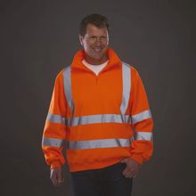 Sudadera alta visibilidad Forro de jersey Hi Vis Orange S