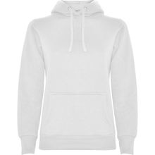 Sudadera Entallada Mujer con Capucha Blanco S