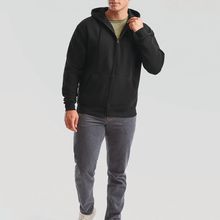 Sudadera capucha hombre con cremallera Black S