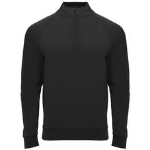 Sudadera cuello con media cremallera Negro S