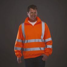Sudadera alta visibilidad Forro de jersey Hi Vis Orange S