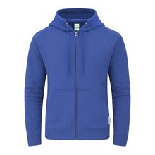 Sudadera Capucha Cremallera adulto de Algodón Orgánico Azul Xs