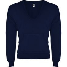 Sudadera con Capucha y Escote V Marino L