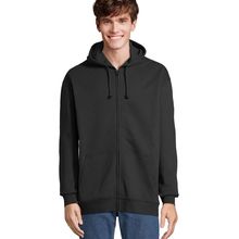 Sudadera con Cremallera y Capucha Negro 3Xl