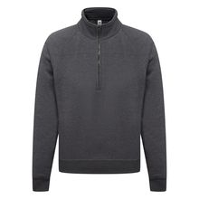 Sudadera con cremallera de cuello alto Dark Heather Grey S