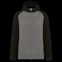 Sudadera infantil bicolor con capucha y bolsillos Grey Heather / Black 4/6 Ans