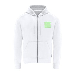 Sudadera Capucha Cremallera adulto de Algodón Orgánico | Area 1 | 80 x 80
