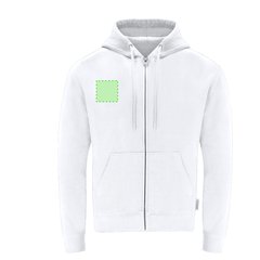Sudadera Capucha Cremallera adulto de Algodón Orgánico | Area 2 | 80 x 80