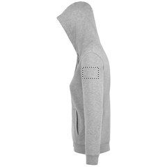 Sudadera con Cremallera y Capucha Mujer 280gr | Brazo Izquierdo | 100 x 70