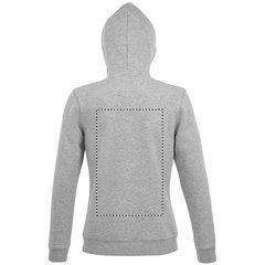 Sudadera con Cremallera y Capucha Mujer 280gr | Trasero | 250 x 400