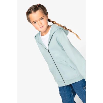 Sudadera infantil con capucha y cremallera