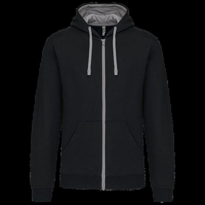 Sudadera Bolsillo con acceso para auriculares Black / Fine Grey M