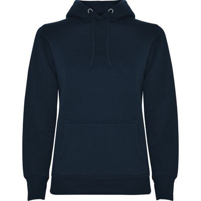 Sudadera Entallada Mujer con Capucha Marino L