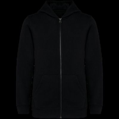 Sudadera infantil con capucha y cremallera Black 4/6 Ans