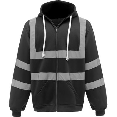 Sudadera de cremallera con tiras reflectantes Black Xxl