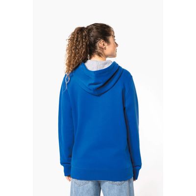 Sudadera capucha y cremallera algodón