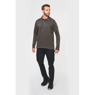 Sudadera cuello polo