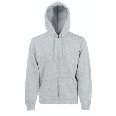 Sudadera básica con cremallera y capucha Heather Grey M