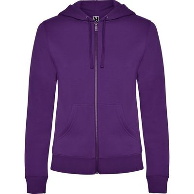 Sudadera de mujer con capucha forrada Púrpura M