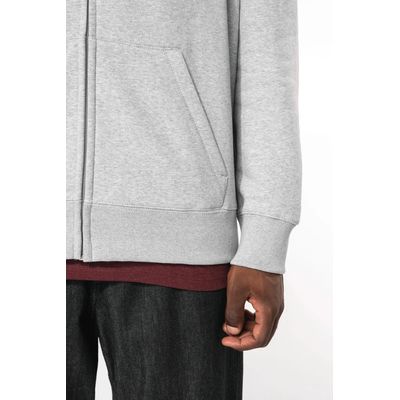 Sudadera capucha y cremallera algodón