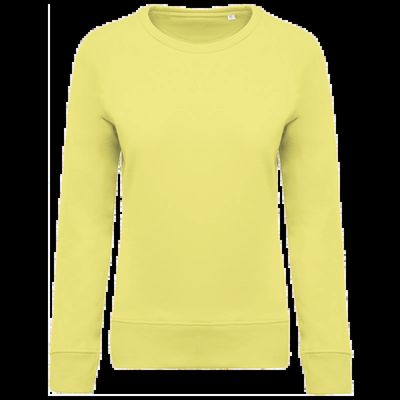 Sudadera algodón orgánico cuello redondo Lemon Yellow Xl