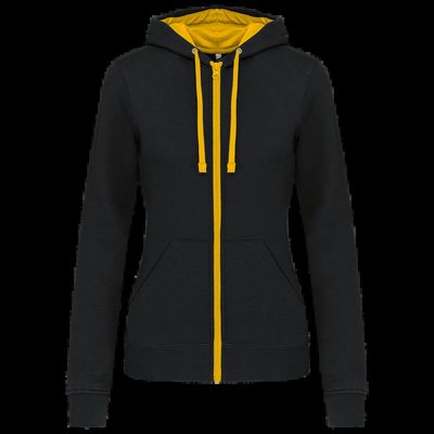 Sudadera capucha mujer Black / Yellow Xs
