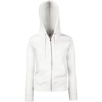Sudadera cremallera y capucha mujer White S