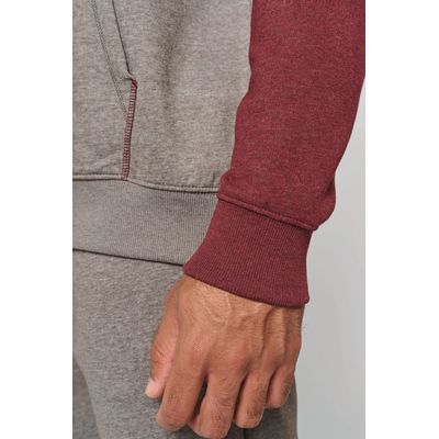 Sudadera bicolor con capucha