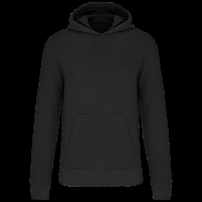 Sudadera capucha algodón orgánico niños Black 4/6 Ans