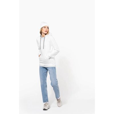 Sudadera de chica con capucha contrastada