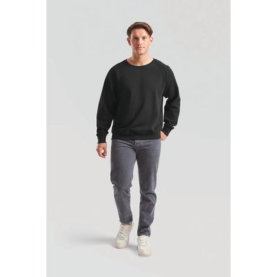 Sudadera manga raglán Black S