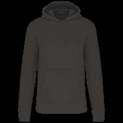 Sudadera capucha algodón orgánico niños Dark Grey 12/14 Ans