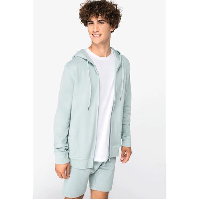 Sudadera organic con cremallera y capucha