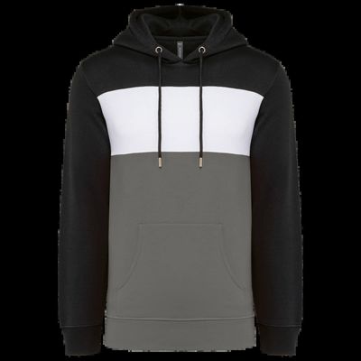 Sudadera tricolor unisex Black / White / Basalt Grey 3Xl