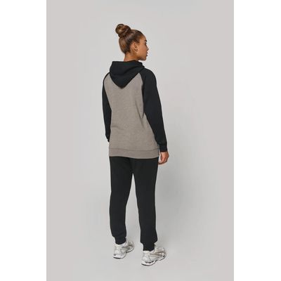 Sudadera bicolor con capucha