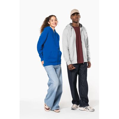 Sudadera capucha y cremallera algodón