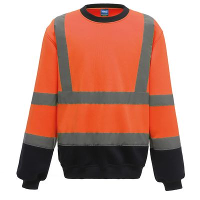 Sudadera alta visibilidad Hi Vis Orange / Navy L