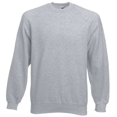 Sudadera manga raglán Heather Grey S
