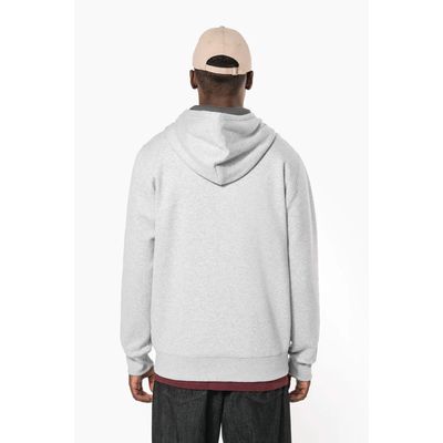 Sudadera capucha y cremallera algodón