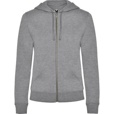 Sudadera de mujer con capucha forrada Gris Vigore L
