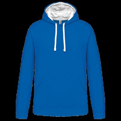 Sudadera clásica con capucha y bolsillo Light Royal Blue / White M