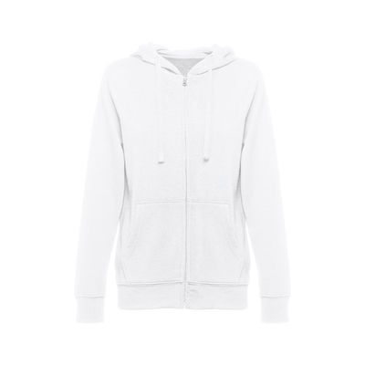 Sudadera Cremallera Mujer con Capucha Blanco L