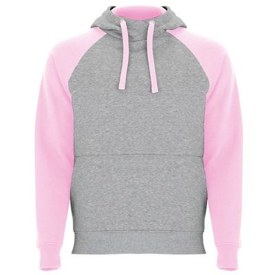 Sudadera unisex bicolor Gris Vigore/Rosa Claro 3/4